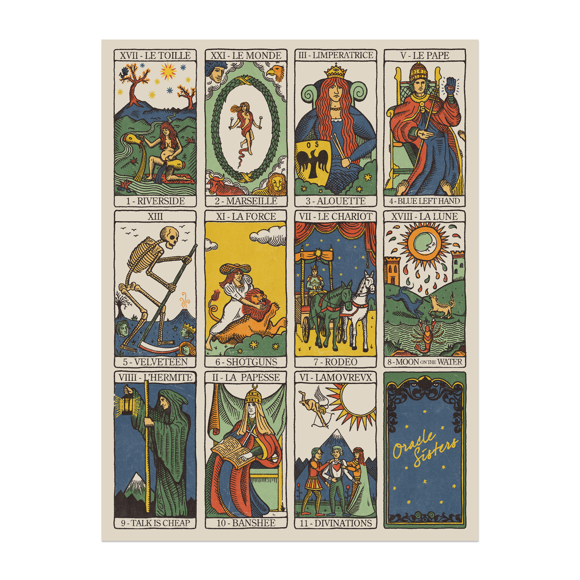 Tarot Card Poster – Oracle Sisters